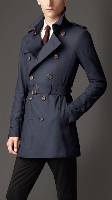 burberry mac mens blue|burberry cashmere trench coat men's.